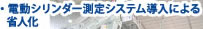電動シリンダー測定システム導入による省人化